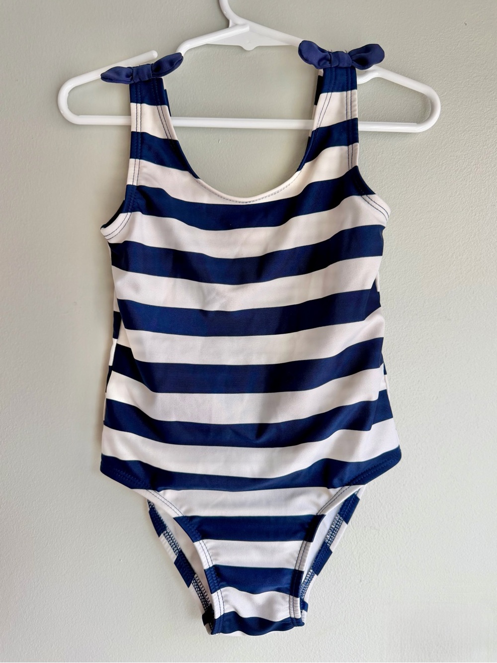 Cat & Jack Navy and White Striped One-Piece Swimsuit